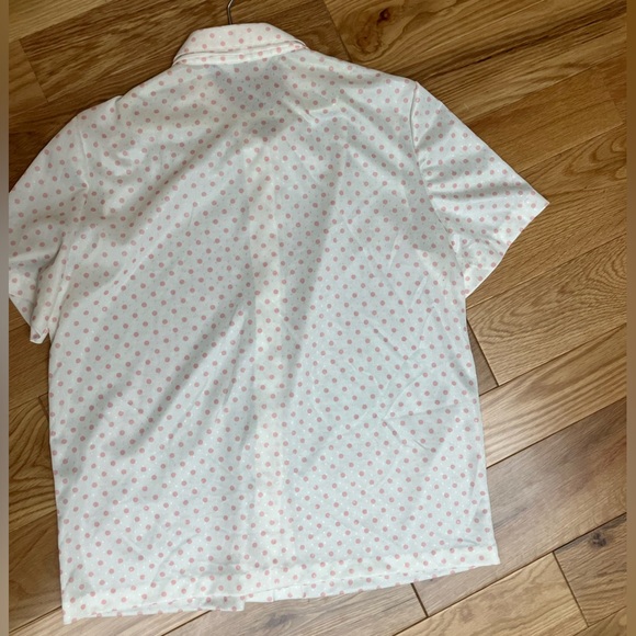 Plus vintage polkadot with tie button down short sleeve top size 1X - Picture 4 of 4